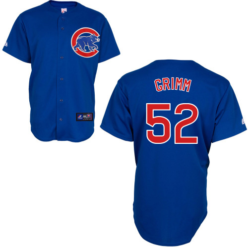 Justin Grimm #52 MLB Jersey-Chicago Cubs Men's Authentic Alternate 2 Blue Baseball Jersey